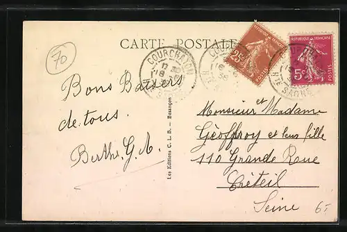 AK Courchaton, Maison Commune et Eglise