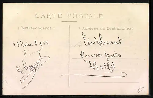 AK Lure, Vue sur la Route de Vesoul