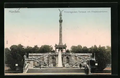 AK München, Friedensdenkmal auf der Prinzregenten-Terrasse