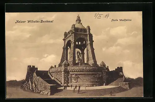 AK Porta Westfalica, am kaiser Wilhelm-Denkmal