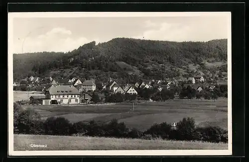 AK Obernau, Generalansicht der Ortschaft