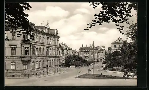 AK Altenburg, Blick in die Puschkinstrasse