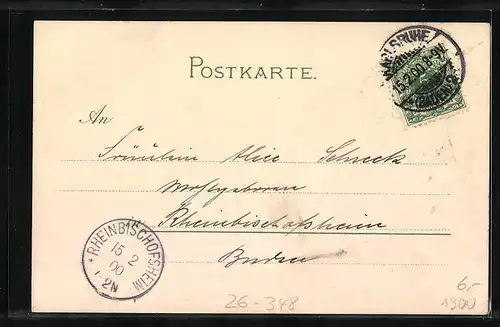 Künstler-AK Carl Münch: Karlsruhe, Residenzschloss, Hermann und Dorothea