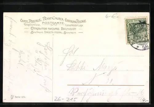 Künstler-AK M. Müller jun.: Zwei weiss-braune Hunde