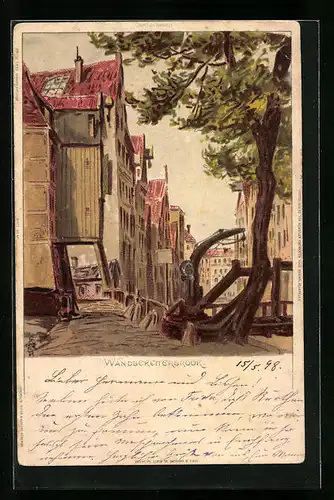 Künstler-AK Hamburg, Wandrahmer Brook