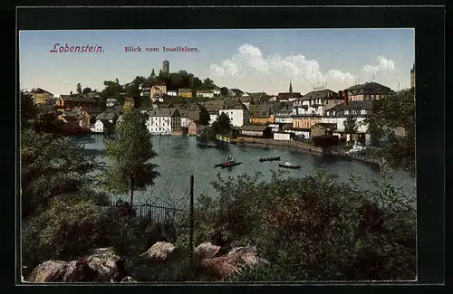 AK Lobenstein, Blick vom Inselfelsen