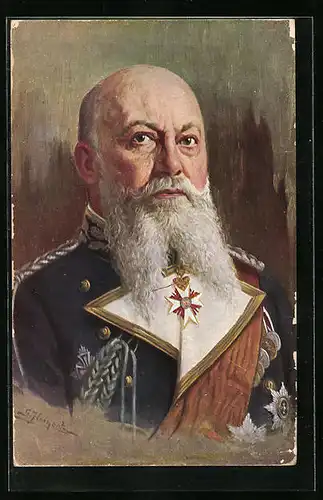 Künstler-AK Portrait des Grossadmirals Alfred von Tirpitz