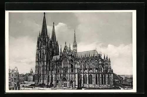 AK Köln, Kölner Dom von der Südseite