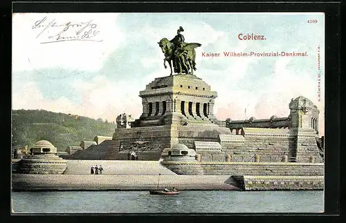 AK Koblenz, Kaiser-Wilhelm-Provinzial-Denkmal