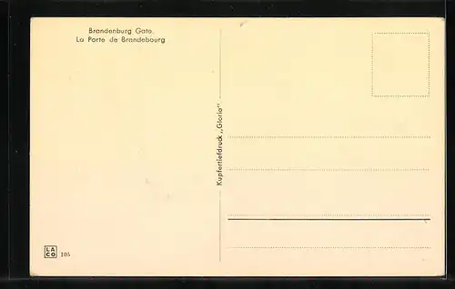 AK Berlin, Brandenburger Tor
