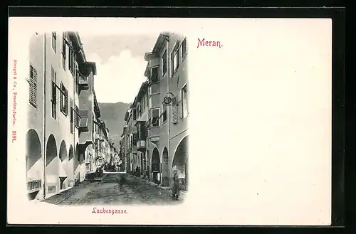 AK Meran, Partie in der Laubengasse