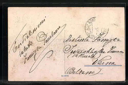 AK Magrè, Panoramaansicht mit Kirche