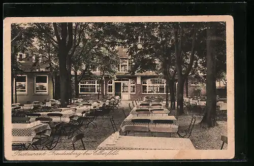 AK Freudenberg bei Elberfeld, Restaurant mit Aussenterrasse