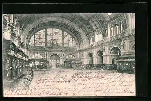 AK Frankfurt a. Main, Vestibül vom Hauptbahnhof