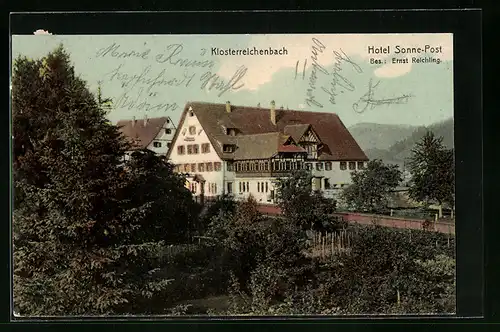 AK Klosterreichenbach, Hotel Sonne-Post