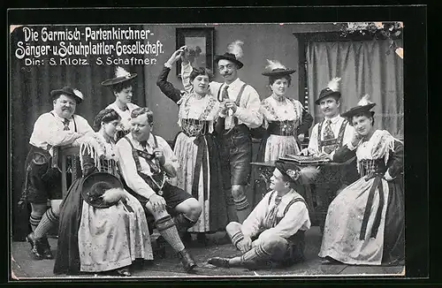 AK Garmisch-Partenkirchen, Sänger- und Schuhplattlergesellschaft