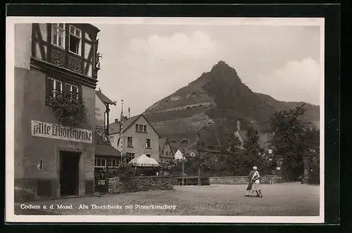 AK Cochem a. d. Mosel, Partie an der alten Thorschenke, Pinnerkreuzberg