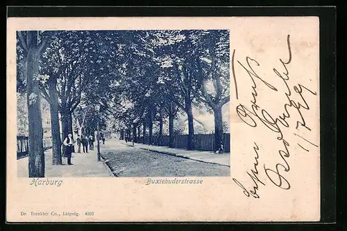 AK Harburg, Blick in die Buxtehuderstrasse