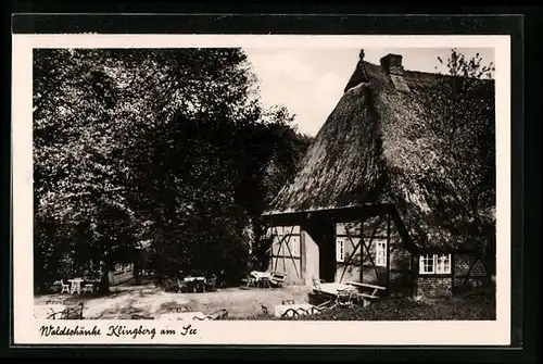 AK Klingberg am See, Gasthof Waldschänke mit Biergarten