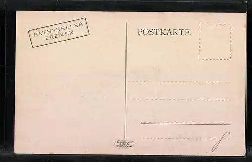 Künstler-AK Bremen, Gasthof Ratskeller, Wandgemälde mit Klatschbasen