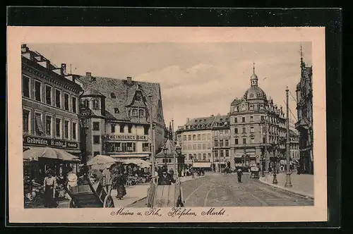 AK Mainz a. Rh., Höfchen, Markt