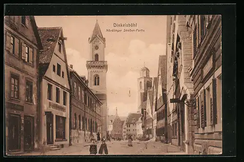 AK Dinkelsbühl, Nördlinger Strassen-Partie