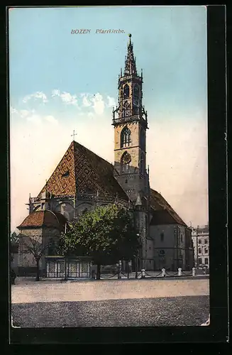 AK Bozen, Blick auf die Pfarrkirche