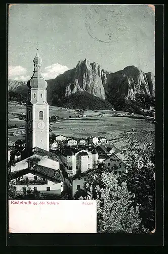 AK Kastelruth, Gegen den Schlern, Kirche