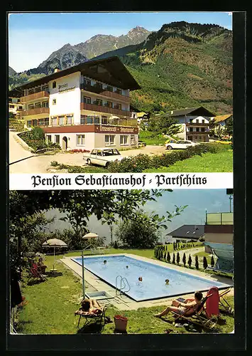 AK Partschins bei Meran, Pension Sebastianshof, Schwimmbecken