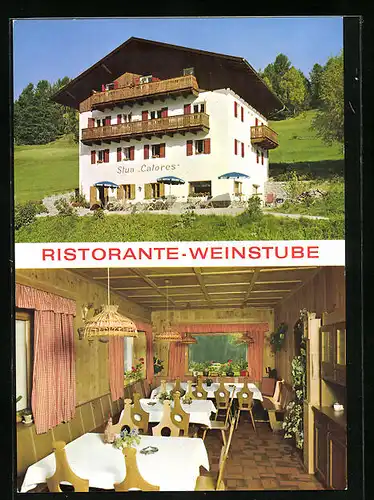 AK St. Ulrich /Grödental, Pension-Weinstube Stua Catores, Innenansicht