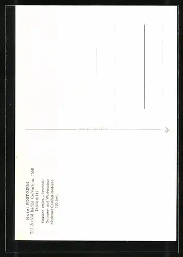 AK Corvara /Val Badia, Hotel Post-Zirm, Dolomiti