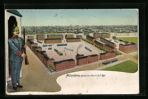 AK München, Kaserne des I. Inf. Rgt.