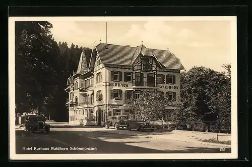 AK Schönmünzach, Hotel Kurhaus Waldhorn