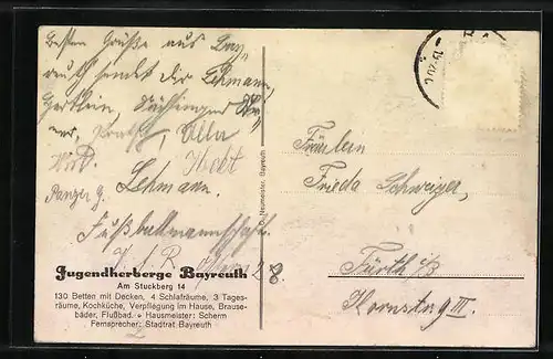 AK Bayreuth, Jugendherberge, Am Stuckberg 14