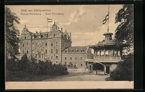 AK Königswinter, Plateau Petersberg mit Hotel Petersberg