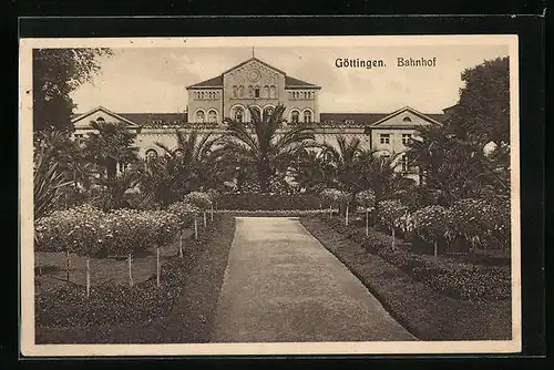 AK Göttingen, Bahnhof mit Park