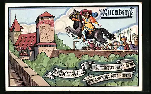 AK Nürnberg, Der Eppelein-Sprung, Die Nürnberger hängen keinen...