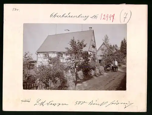 Fotografie Brück & Sohn Meissen, Ansicht Oberbärenburg i. Erzg., Partie am Gasthaus Hagen im Walde