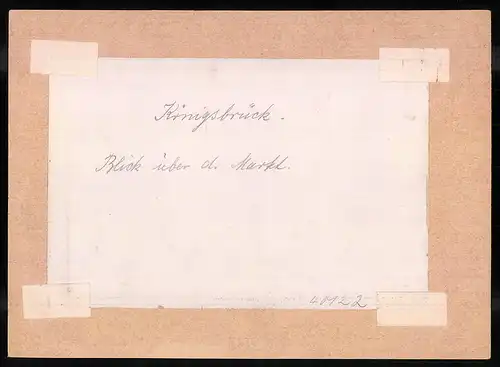 Fotografie Brück & Sohn Meissen, Ansicht Königsbrück, Markt mit Ratskeller, Uhrmacher Alfred Grande, Geschäft H. Walter