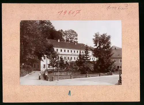 Fotografie Brück & Sohn Meissen, Ansicht Bad Berggiesshübel, Partie am Kurhaus Johann-Georgen-Bad