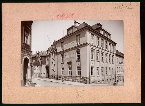 Fotografie Brück & Sohn Meissen, Ansicht Hainichen i. Sa., Partie an der Weber- und Handelsschule, Polizeischule