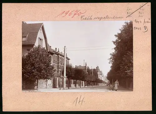 Fotografie Brück & Sohn Meissen, Ansicht Hainichen i. Sa., Partie in der Sedanstrasse mit Wohnhäusern