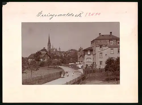 Fotografie Brück & Sohn Meissen, Ansicht Geringswalde, Blick in die Strasse Klosterbach mit Blick in den Ort
