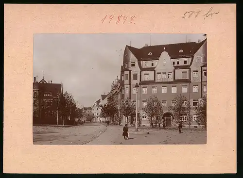 Fotografie Brück & Sohn Meissen, Ansicht Döbeln, Sternplatz mit Blick nach der Kleinbauchlitzer Strasse