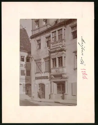 Fotografie Brück & Sohn Meissen, Ansicht Meissen i. Sa., Blick auf die Apotheke mit Erker