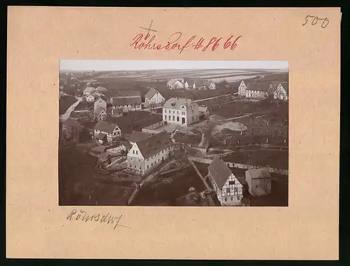 Fotografie Brück & Sohn Meissen, Ansicht Röhrsdorf bei Wilsdruff, Blick auf das Dorf mit Wohnhäuser
