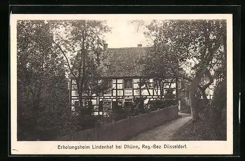 AK Dhünn /Bez. Düsseldorf, Erholungsheim Lindenhof