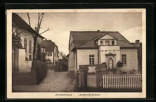 AK Langenbrücken, Partie mit Josephhaus