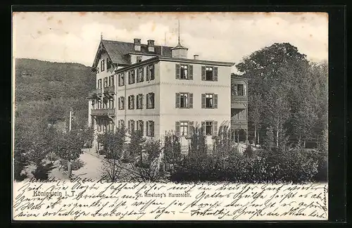 AK Königstein i. T., Blick zu Dr. Amelung`s Kuranstalt