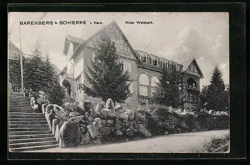 AK Schierke, Hotel Waldpark auf dem Barenberg
